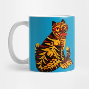 Korean Folk Art Happy Tiger Mug